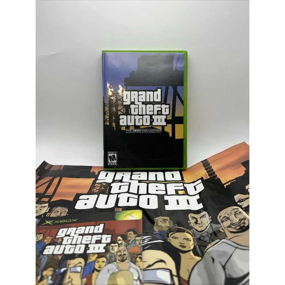Grand Theft Auto 3 III The Xbox Collection (Microsoft Xbox, 2003) Complete w Map